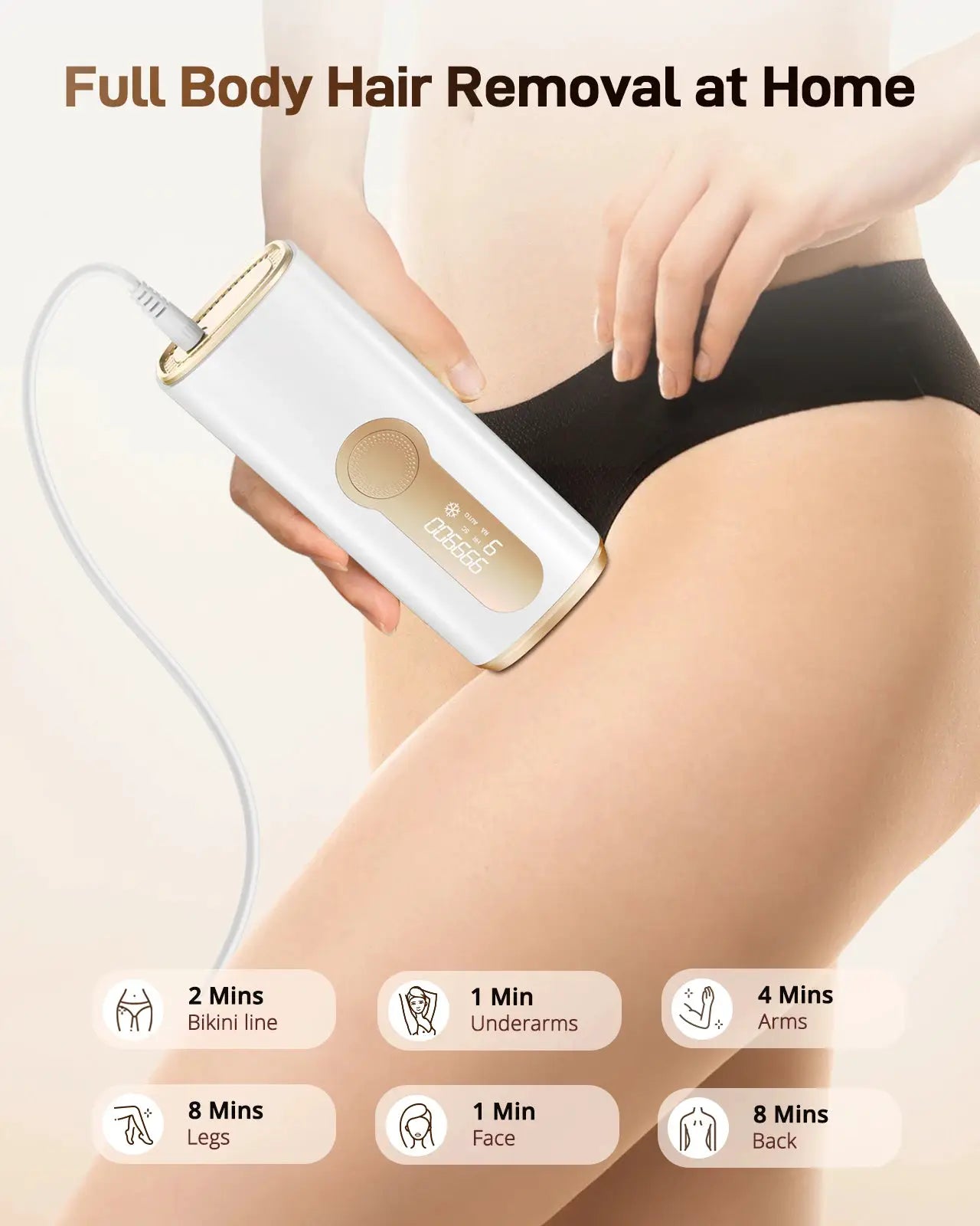 Ipl Hair Removal Device | Ice Cooling | 16J Power | For Men And Women