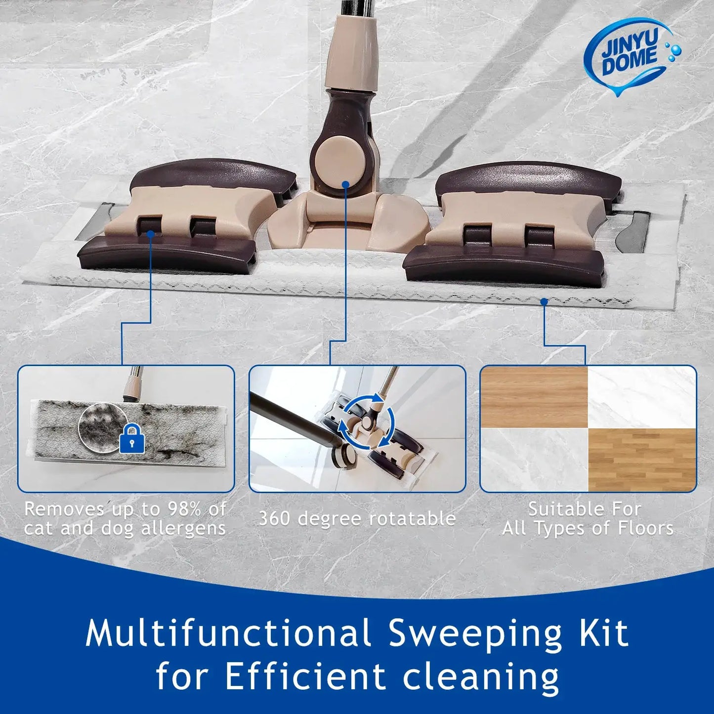 JINYUDOME Disposable Electrostatic Dust Mop Pads 9.8x16.5in High-Efficiency Swiffer Wet/Dry Mop Floor Cleaning Cloth for Home from PriceLows™