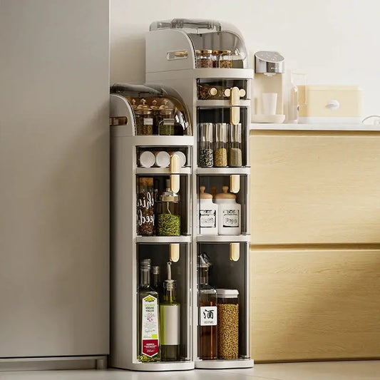 1 Piece Plastic 18Cm Narrow Size Gap Storage Cabinet Drawer Type Kitchen Gap Multi-Layer Bathroom Narrow Storage Cabinet Rack from PriceLows™