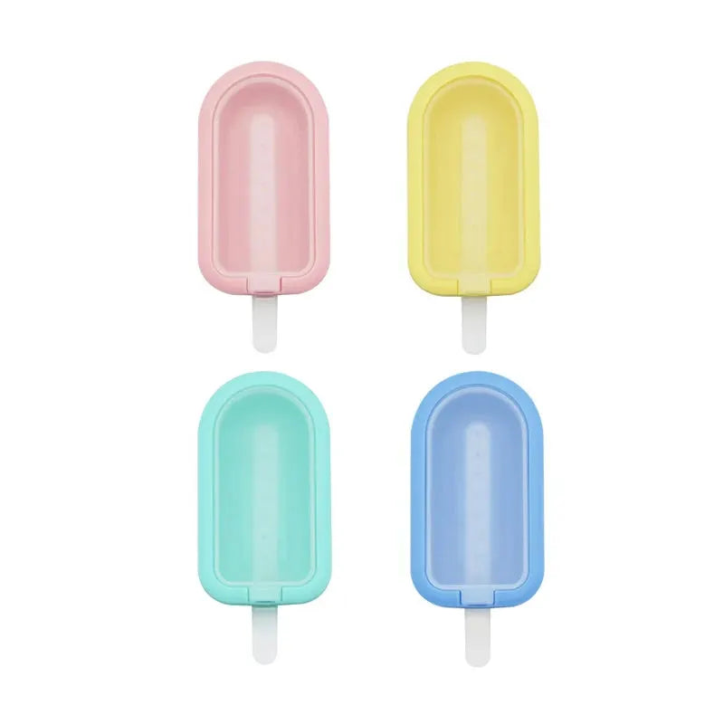 4Pcs Silicone Ice Lolly Moulds with Sticks Reusable Ice Cream Forms Popsicle Mold DIY Ice Cream Maker Ice Cube Mold Kitchen Tool from PriceLows™