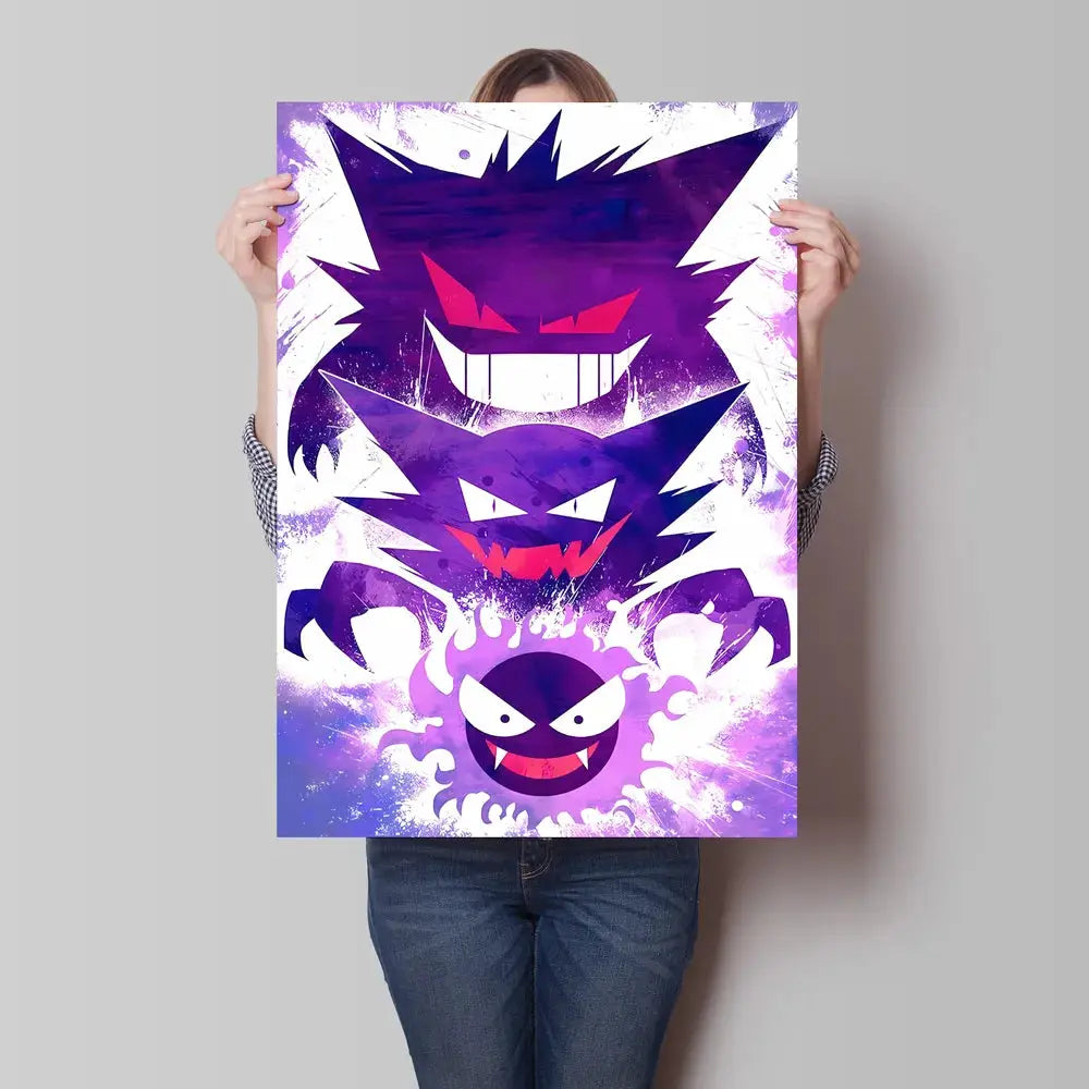 Cartoon Anime Pokemon Gengar Character Poster Print Kids Room Bedroom Decoration Painting Children's Holiday Gifts Classic from PriceLows™