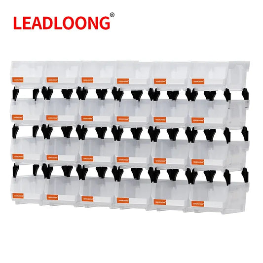 LEADLOONG Transparent Parts Bin 6/24pcs 13.5x10.5x7.6cm/5x4*3inch Classified Storage Box In Maintenance Workshop Garage Tool Bin from PriceLows™