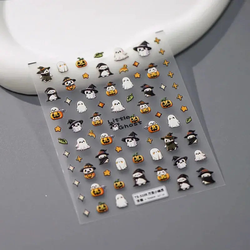 Jelly Halloween Skeleton Stickers Nail Art Cool Evil dark style decorative Nails Sticker DIY Trendy Manicure Ornaments Supplier from PriceLows™