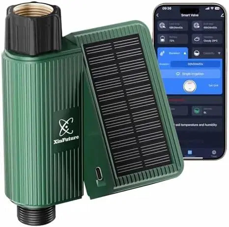 Smart WiFi Solar Sprinkler Timer – App & Voice Control, Rechargeable, Rain Delay, Auto/Manual Watering – Outdoor Garden Irrigati from PriceLows™