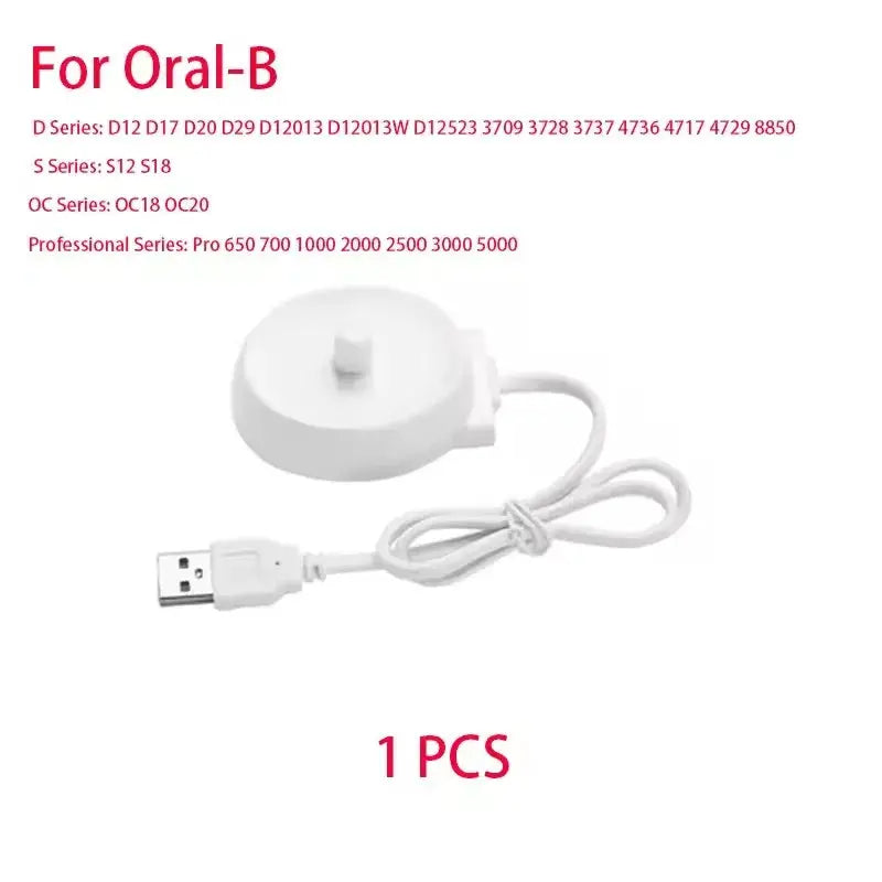 USB Power Charging Base Portable Travel Dock Station, Replacement Charger for Braun Oral B D12 D16 D20 3757 Electric Toothbrush from PriceLows™