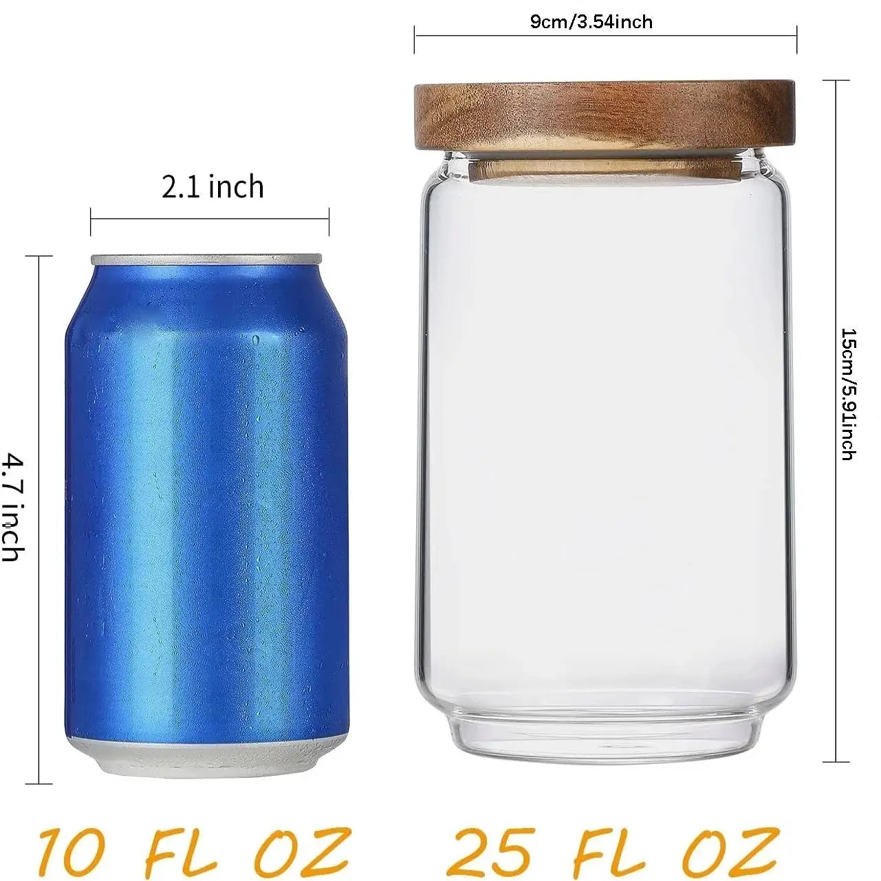 Glass Storage Jars with Wood Lid [Set of 3], 34OZ Airtight Food Containers Stackable for Coffee Beans/ Nuts/ Pasta/Cookie from PriceLows™