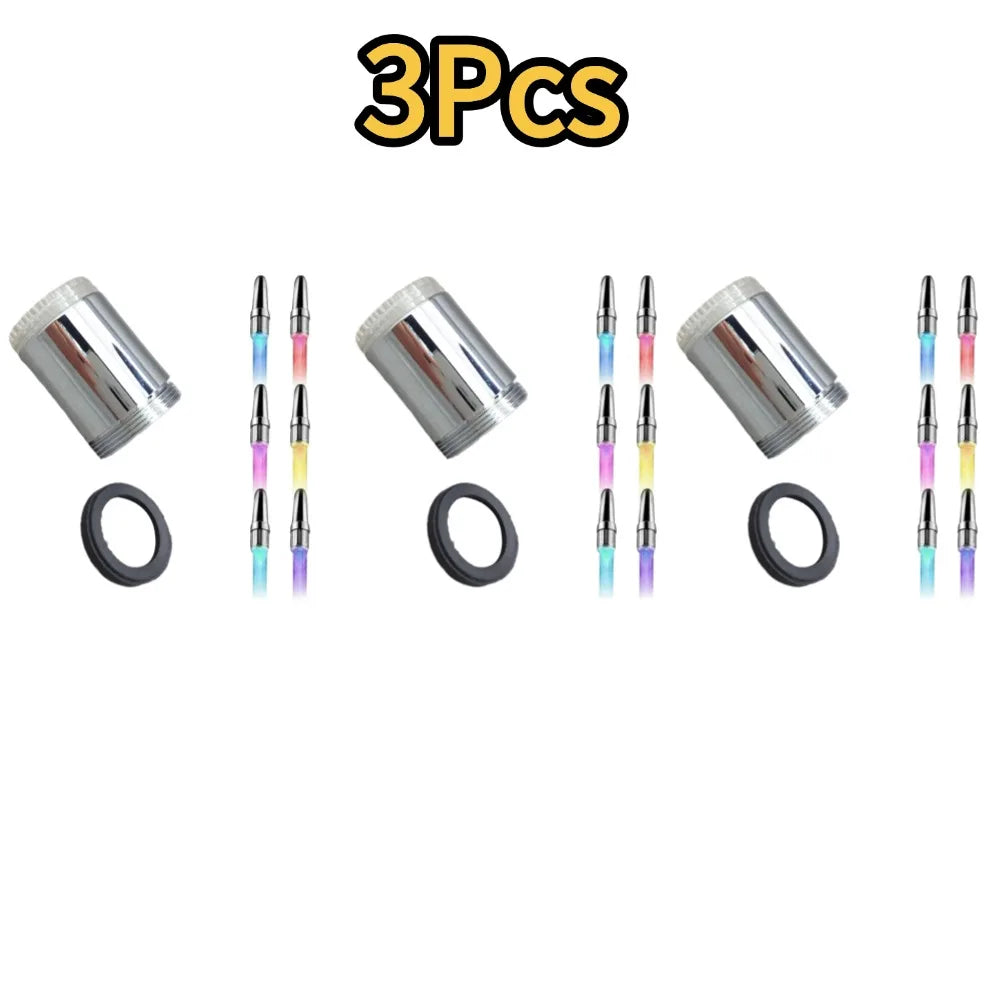 LED Faucet Light | 7 Color Change | Fits Most Faucets | 1/3/5 Pack