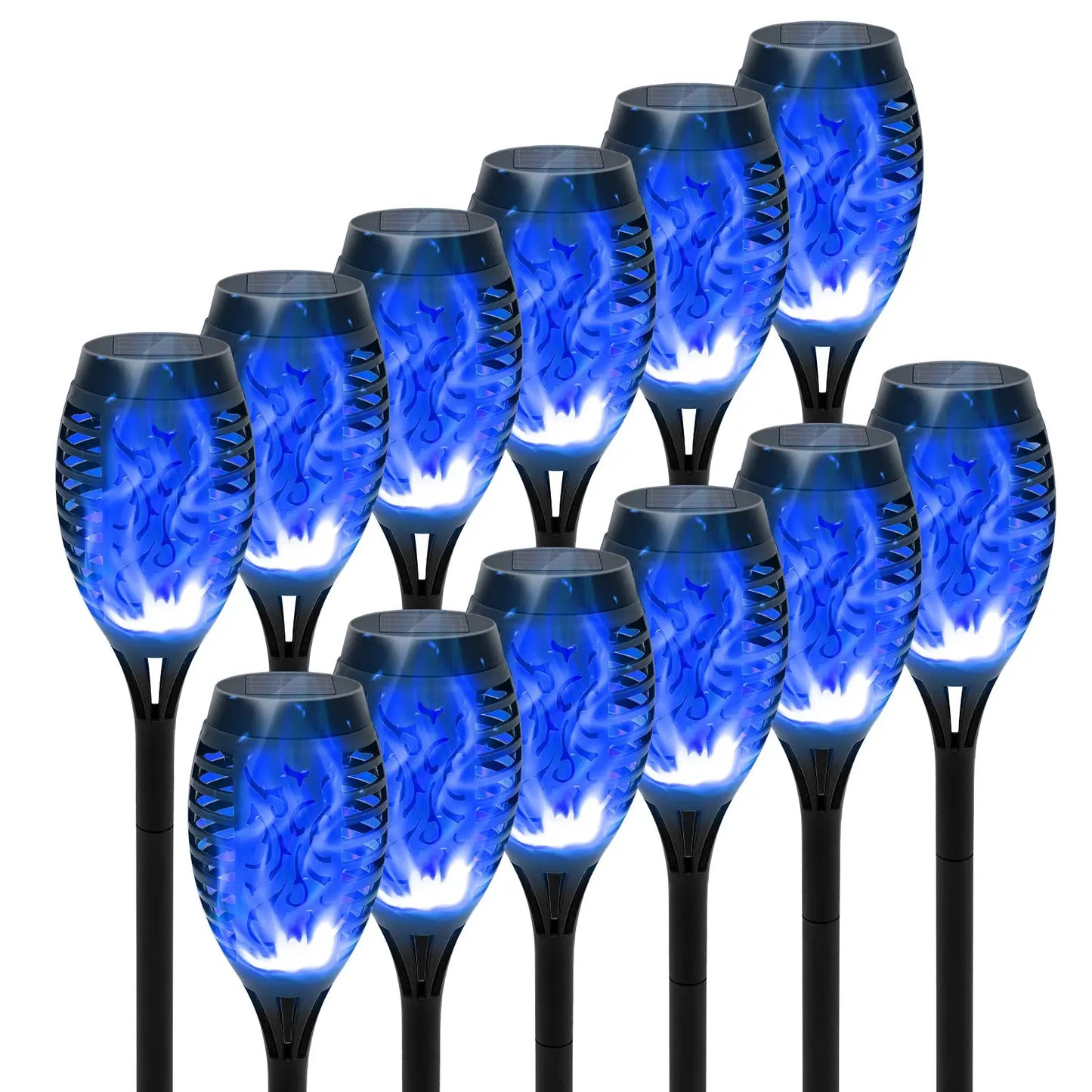 4/6/8/12Pcs Solar Flame Torch Light LED Flickering Outdoor Decoration Powered For Lawn Path Yard Patio Floor Night Lamp from PriceLows™