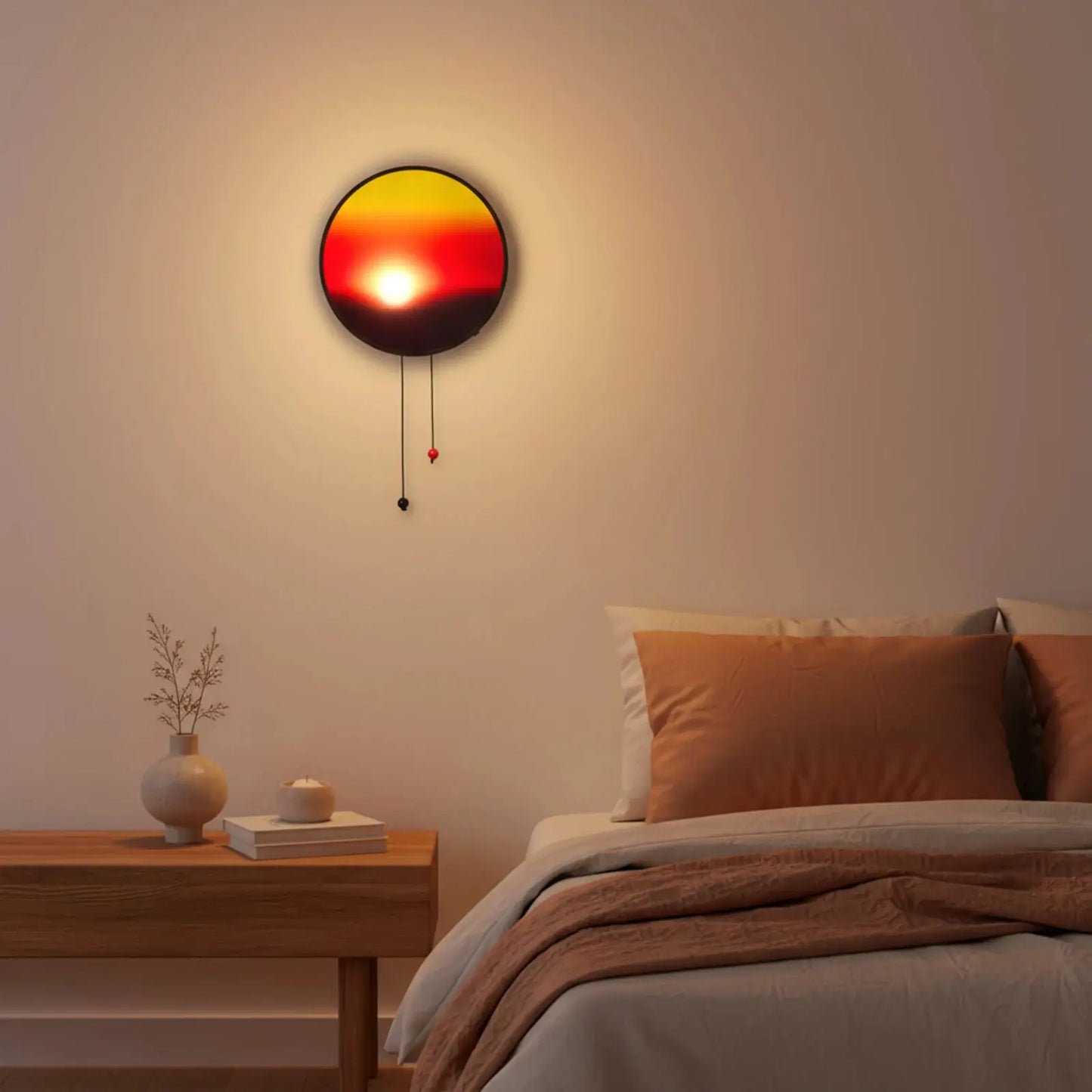 Sunset Lamp Wall Light, Sun-Tracking Ambient Lighting with Manual Sunset Mode | Modern Warm Mood Lighting for Funky Home & Offic from PriceLows™