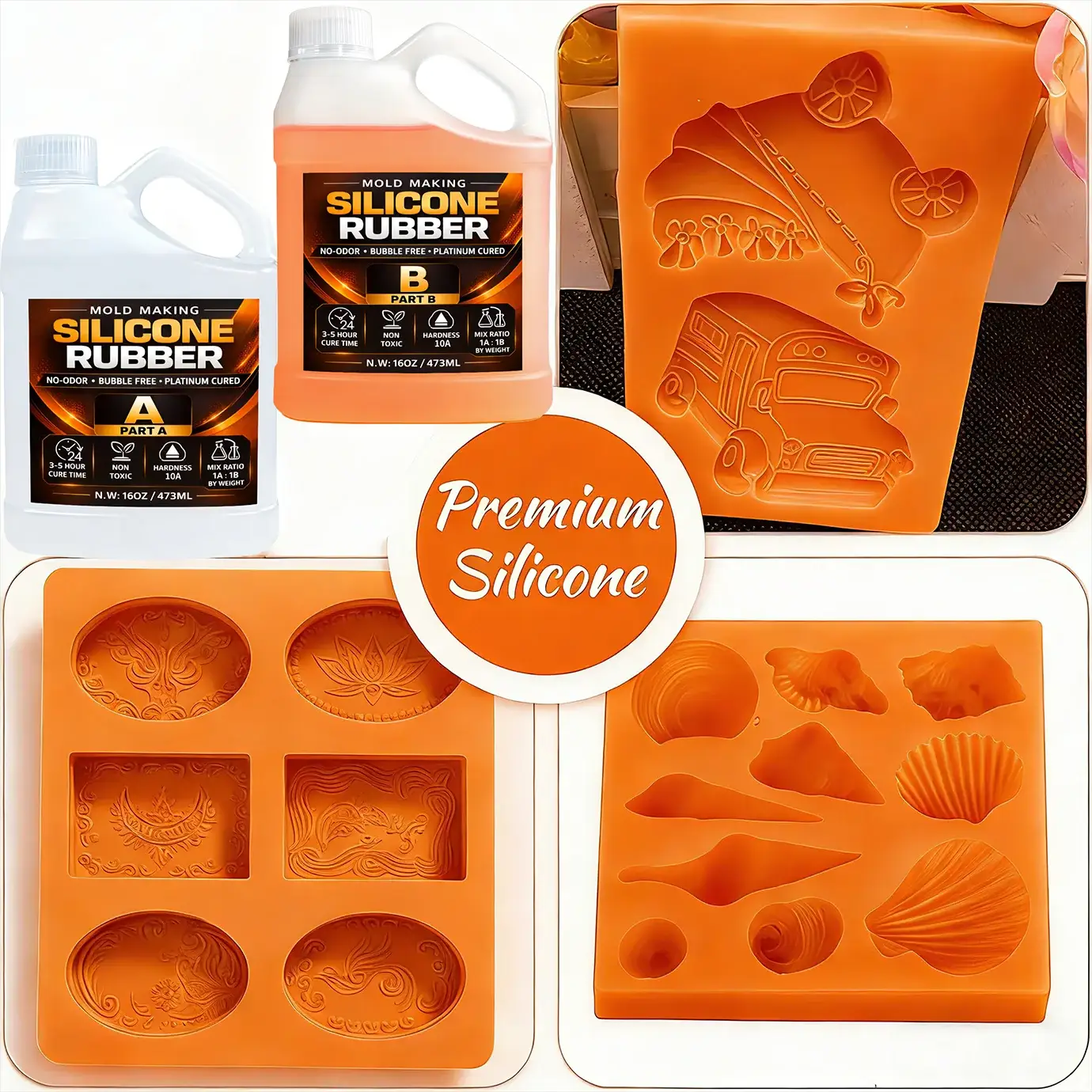 Silicone Mold Kit | 1 To 1 Mixing Ratio | High Tear Resistence | Jewelry Casting