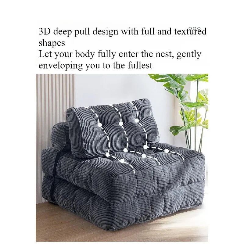 Sofa Bed | Fabric Cotton | Filling Sponge | Single