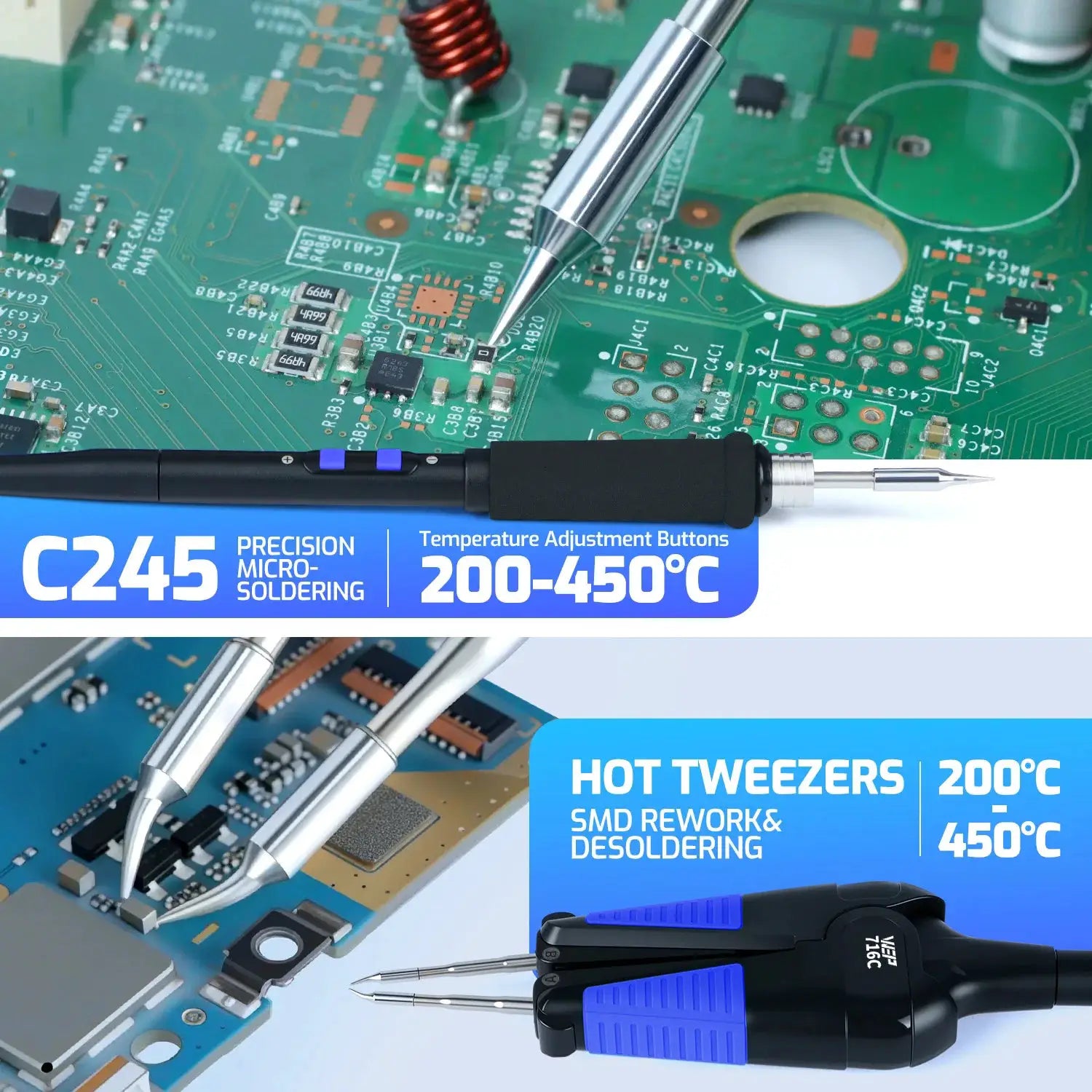 WEP 5-IN-1 1410W Soldering Staion C245 C210 Precision Soldering Iron Hot Air Gun Suction Tin Gun Welding Tools 948D-IV from PriceLows™