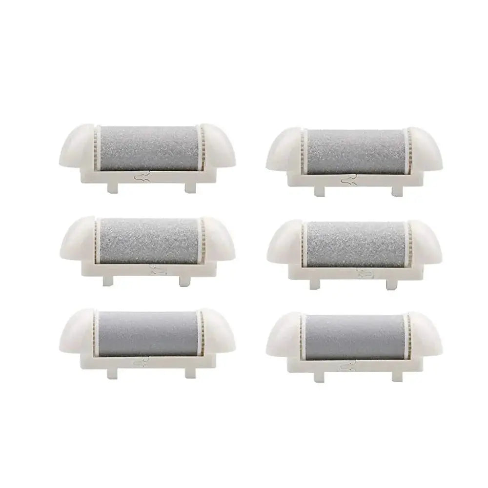 Black Foot Care Tool Heads, Hard Skin Remover, Refill Rollers for Cracked Heels Calluses and Dead Skin Removal, 6 Pcs from PriceLows™