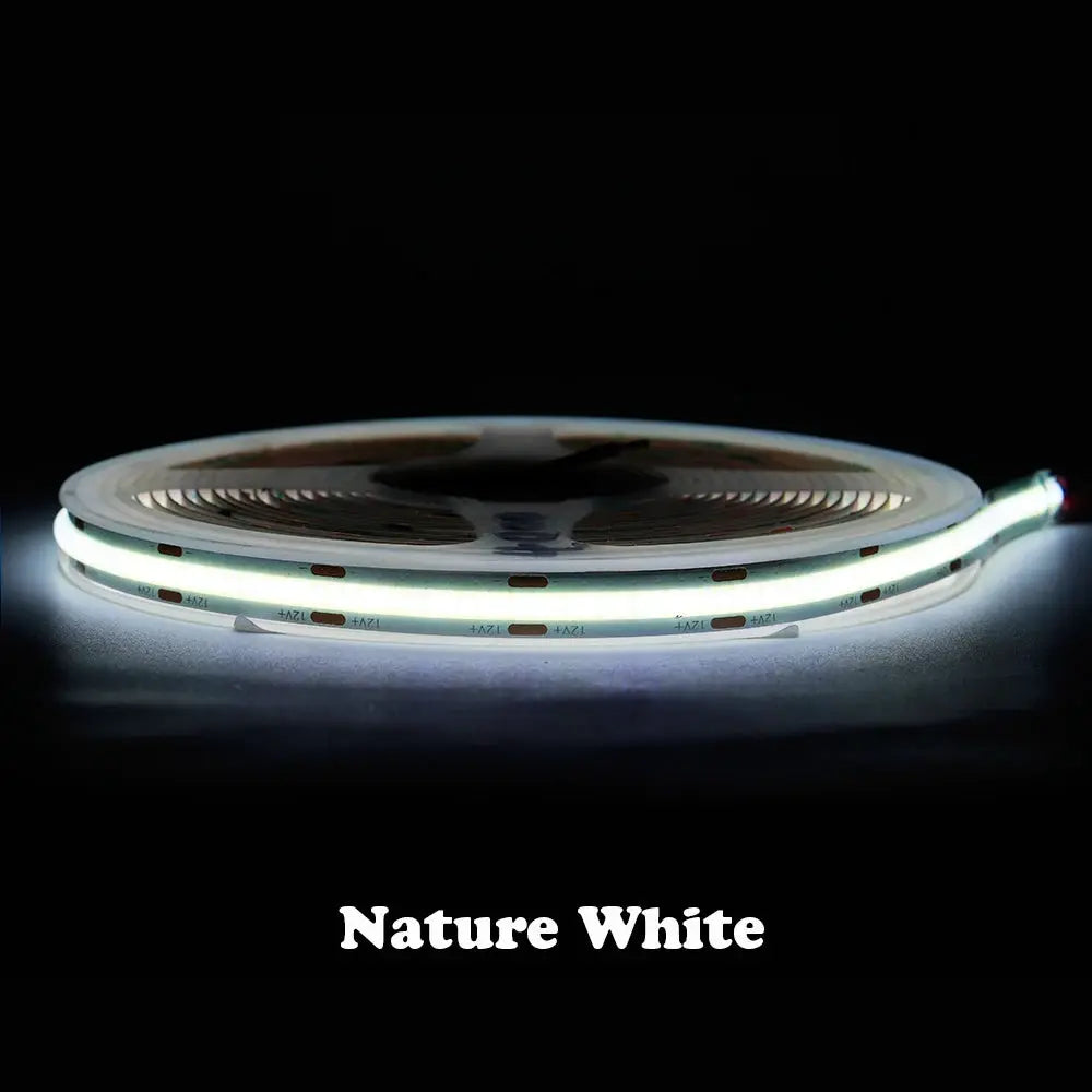 COB LED Strip 480 528 Chips/M High Density Flexible FOB Led Red Green Blue Warm Nature Cool White Linear Dimmable Light 12V 24V from PriceLows™