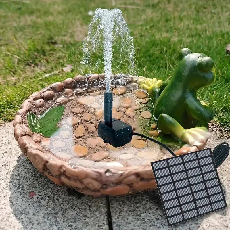Solar Fountain with 6 Nozzles - 1.4W Solar Panel Floating Water Pump for Bird Baths, Pools, Garden DIY Waterfall Yard Decor from PriceLows™