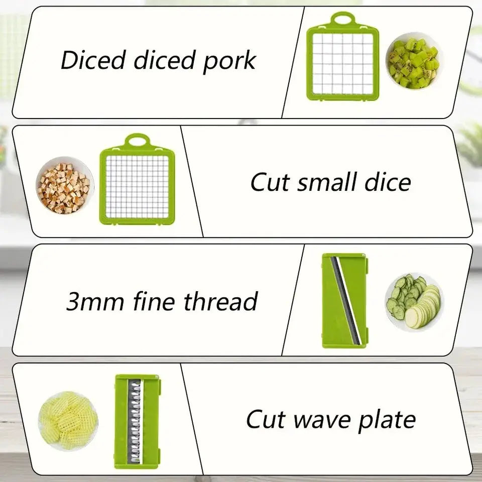 Vegetable Chopper | 16-In-1 Functionality | Dicer Slicer Onion Cutter