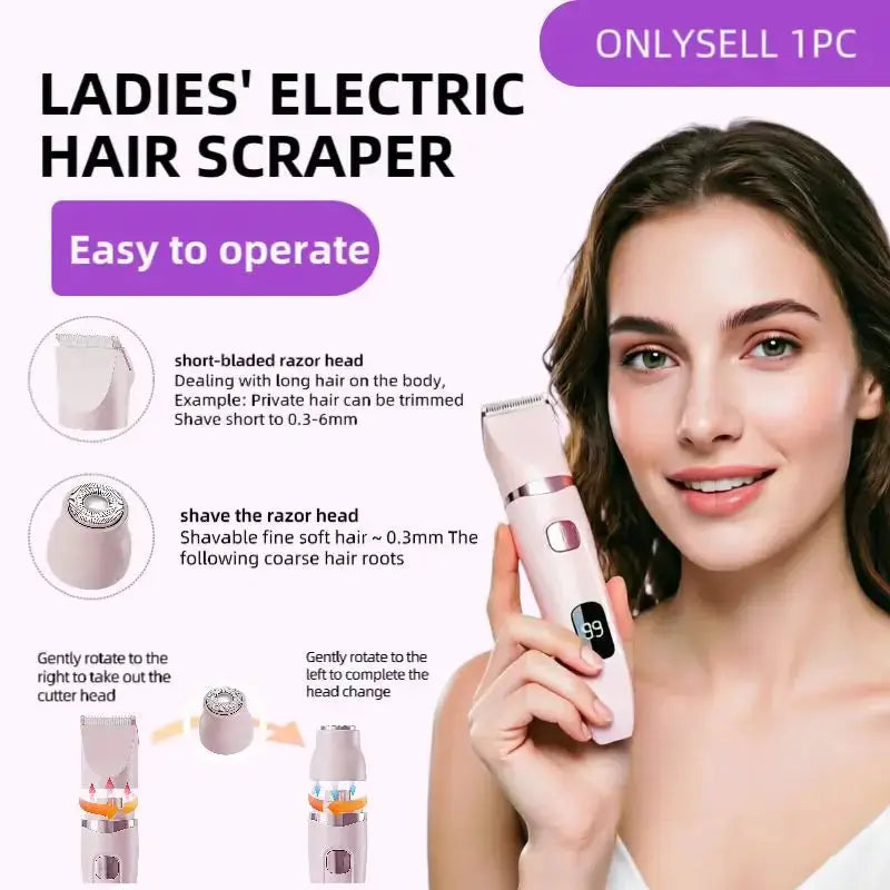 Women's Electric Epilator | Rechargeable Body Trimmer | Underarm And Bikini Shaver