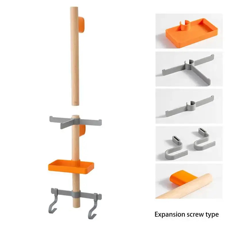 Bicycle Wall Rack 1 Set Beech Wood Mount Gear Storage Helmet Organizer for Entryway and Corridor Use from PriceLows™