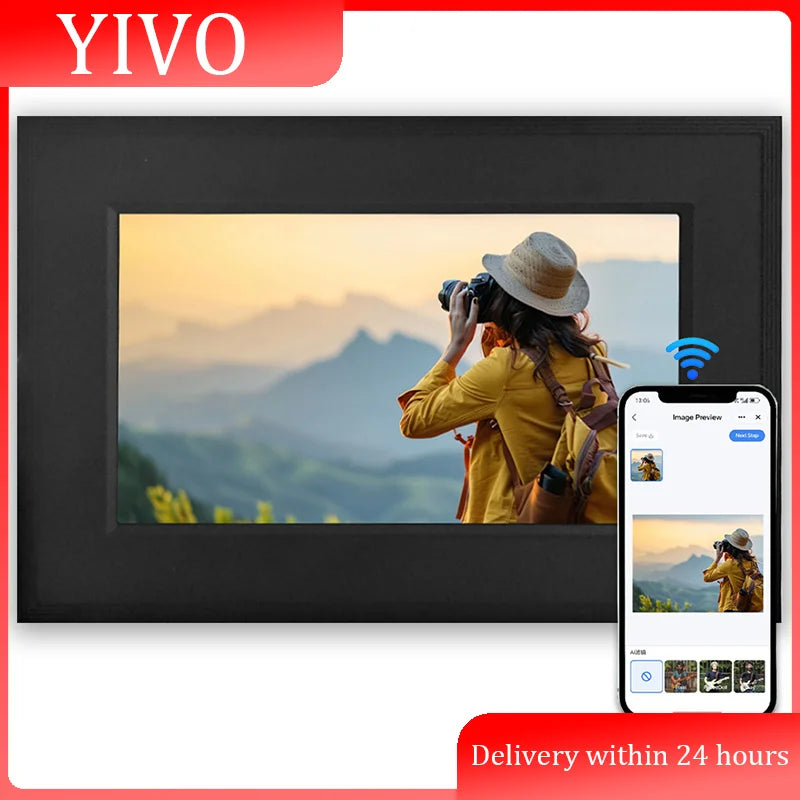 Digital Picture Frame | 7 Inch Display | 256GB Card Support | WiFi IPS 1024x600
