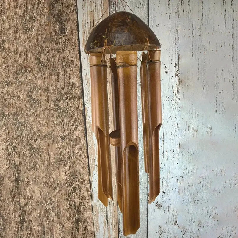 Wind Chimes Light Color Five Tube Natural Coconut Shell Home Decoration Household Products Good-looking Bamboo Wind Chimes from PriceLows™