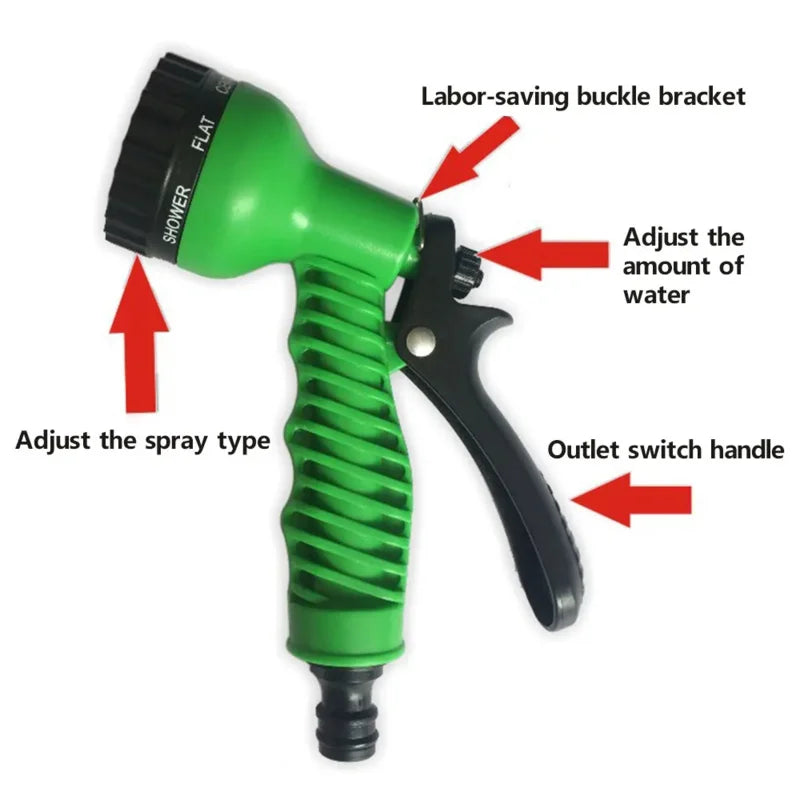 Garden Hose Pipe Water Hose Expandable Magic Hose 7 Patterns Water Gun Foam Pot flexible reels hose Car Wash Gun Sprayer from PriceLows™