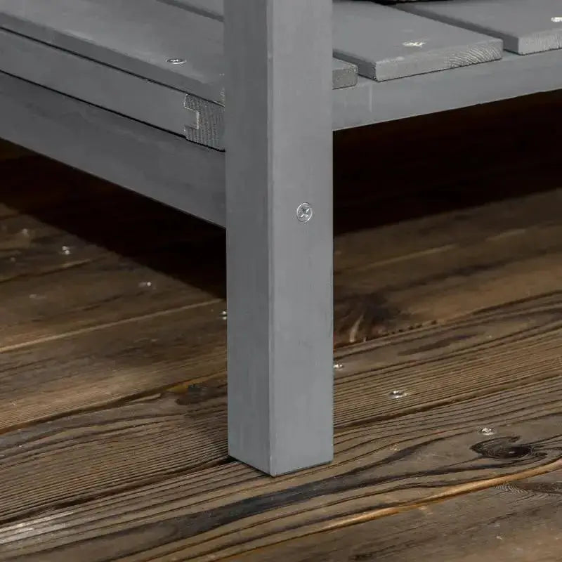 Wooden Raised Garden Bed, Elevated Planter Box Stand with 8 Slots and Open Shelf, Dark Gray from PriceLows™