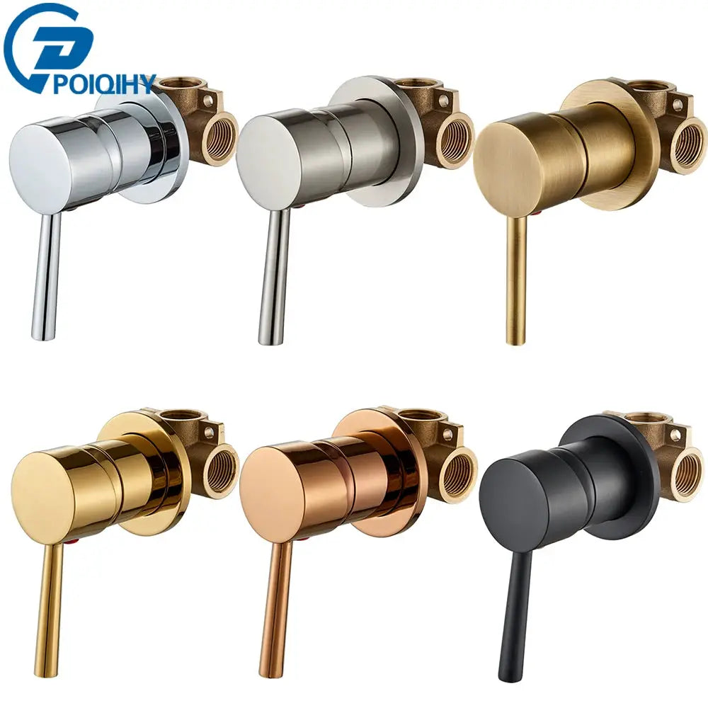 Brass Mixer Tap | Hot Cold Mixer Valve | Shower Diverter Valve | Black Chrome