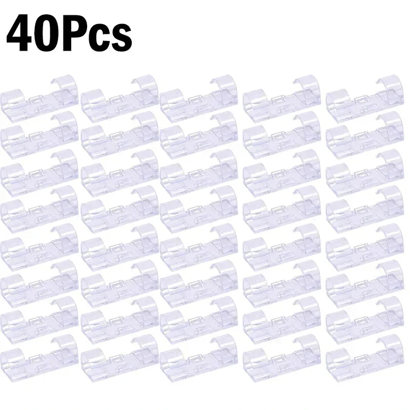 1-60Pcs Drop Self-adhesive Wire Organizer Line Cable Clip Buckle Clips Fastener Holder For Car Line PC TV Ethernet Cable Clip from PriceLows™