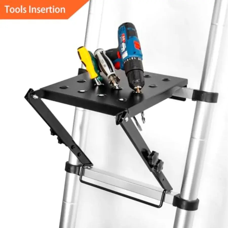 Ladder Platform, 3-Level Adjustable Ladder Step and Work Platform, 400 lbs Extreme Heavy Duty Standing Scaffold, ProGrade Exten from PriceLows™