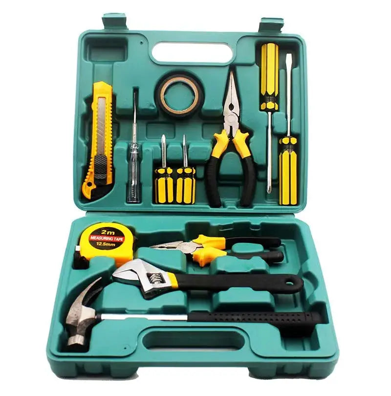 Tools Set General House hold Hand Tool Kit with Plastic Toolbox Storage Case Used to Car repair And home Repair from PriceLows™