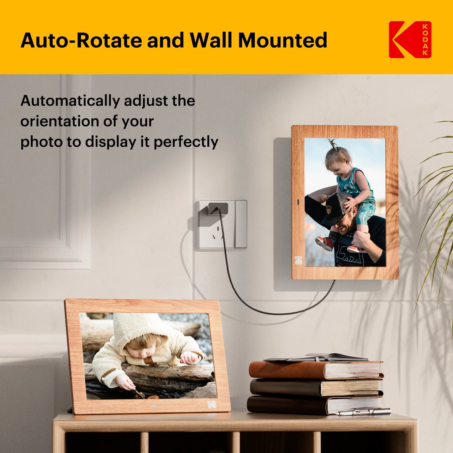 Kodak Digital Photo Frame | 10.1 Inch Display | 1280x800 HD | Remote Included