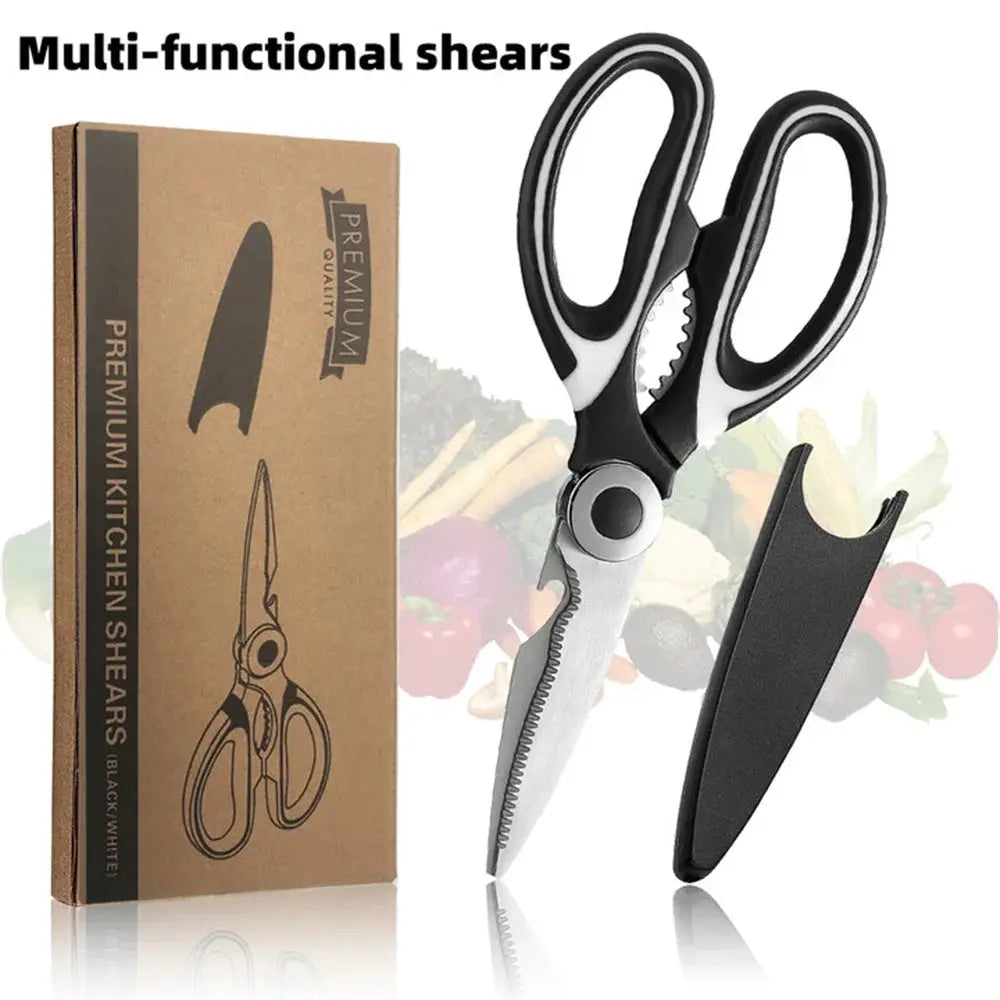 Multifunctional Scissors Kitchen Stainless Steel Scissors Chicken Bone Meat Fish Killing Dedicated Household Gadgets Scissors from PriceLows™