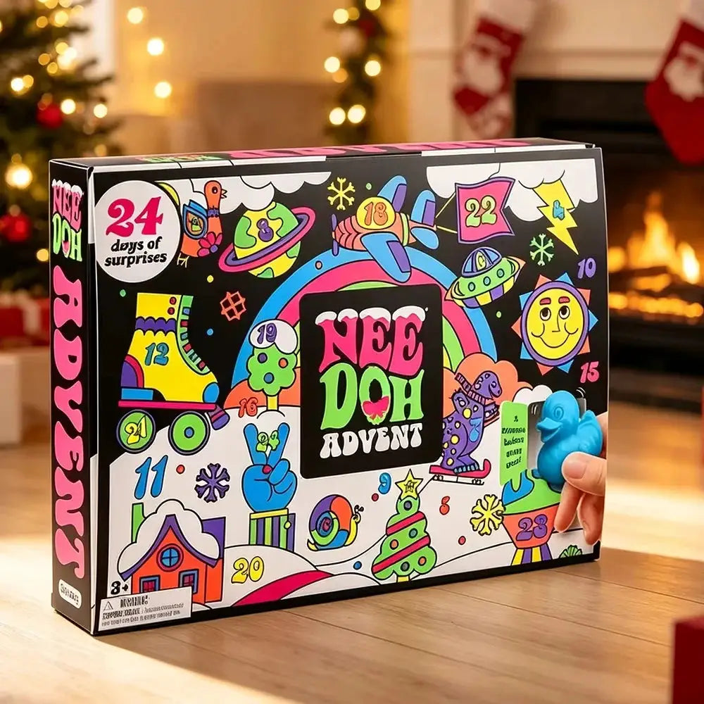 Advent Calendar | 24 Pcs 3D Fidget Dolls | Holiday Countdown Kit | Cartoon Style