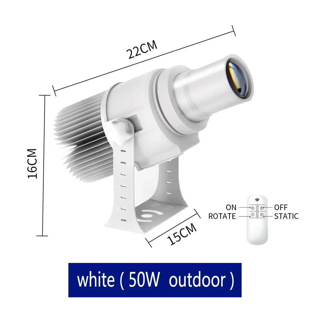 LED Gobo Projector | HD Custom Logo | IP67 Waterproof | Aluminum Housing
