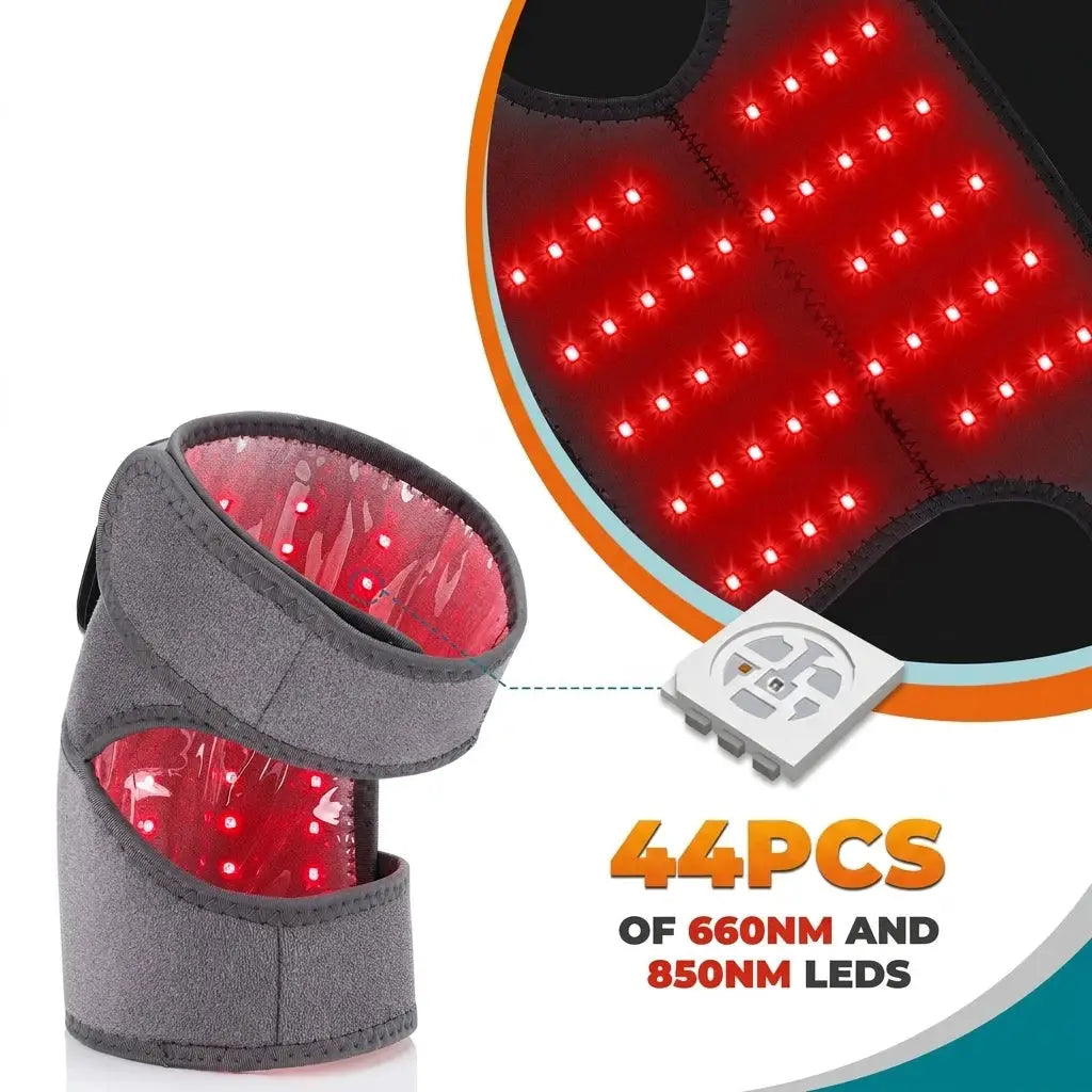 Multi-Function LED Heating Pad | Knee Shoulder Elbow Brace | 660 And 850NM Light | 3 In 1 Thermal Support