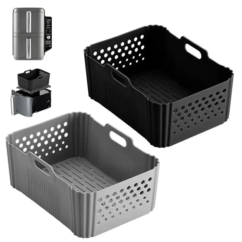 Air Fryer Silicone Liner | Ninja SL400 SL401 Compatible | 2 Drawer Bakeware