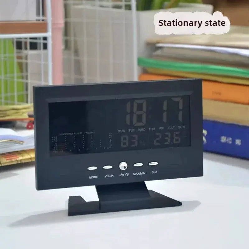 Multi-functional Weather Station Clock Thermometer Hygrometer Calendar Digital Lcd Display Temperature And Humidity Meter from PriceLows™