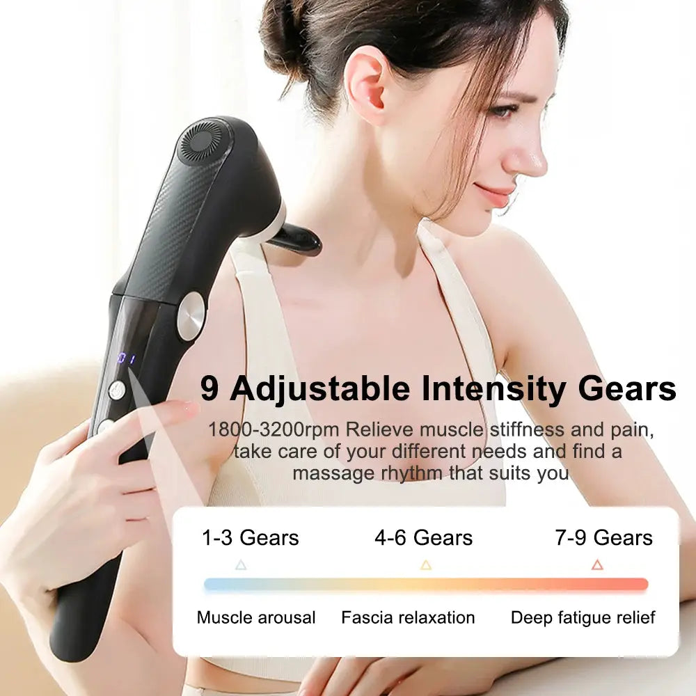 Percussion Massage Gun | High Frequency Battery Powered | Ergonomic Handle