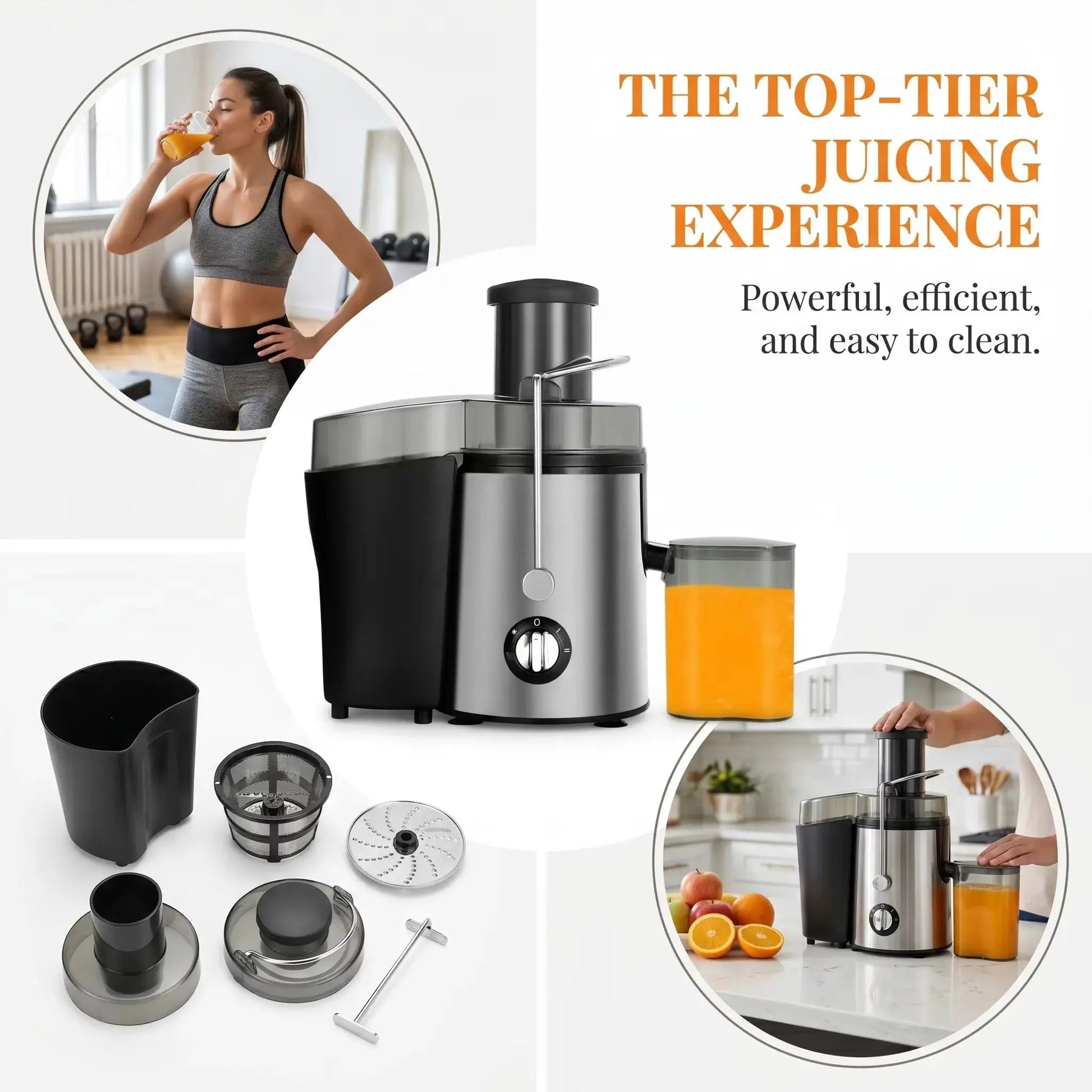 Bestselling Stainless Steel Juicer! 800W High Power, Residue-Free Fresh Juice, Healthy Drinks Made Effortlessly from PriceLows™