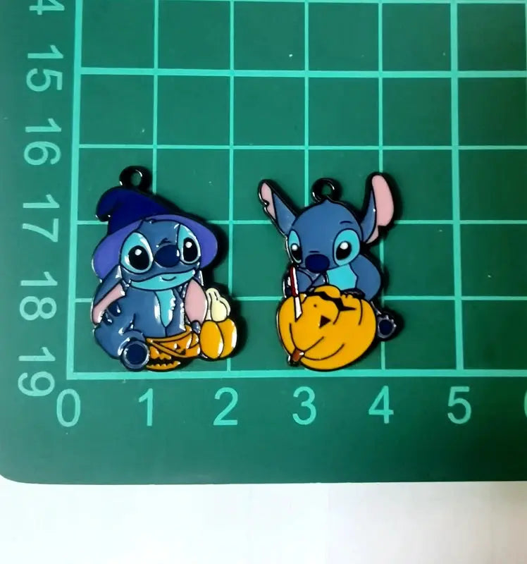 Halloween Pendant Charms | Metal Design | Cartoon Pattern | 10 Piece Set
