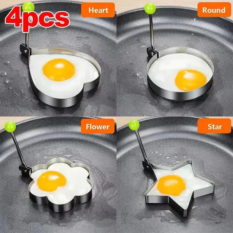 1/4/5PCS Stainless Steel Egg Rings Mold Non-stick Round Pancake Omelette Shaper Breakfast Baking Cooking Kitchen Gadgets from PriceLows™
