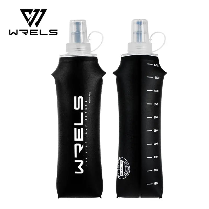 WRELS Water Bottle TPU Folding Soft Flask Outdoor Sport Water Bag Collapsible Water Bottle 500ml For Running Camping BPA Free from PriceLows™