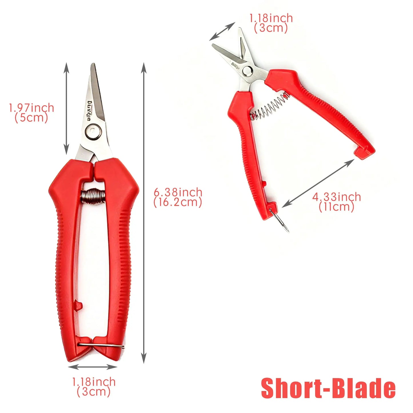 Stainless Steel Pruning Shears | Locking Blade | Grape Fruit Gardening