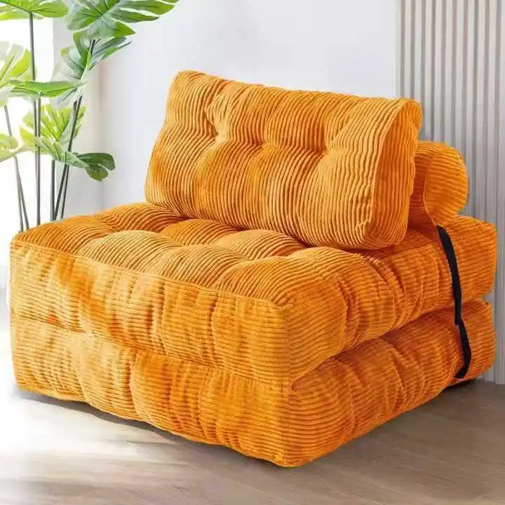 Foldable Sofa Lounger | 1.9m Length | Velvet Fabric | 6 Colors