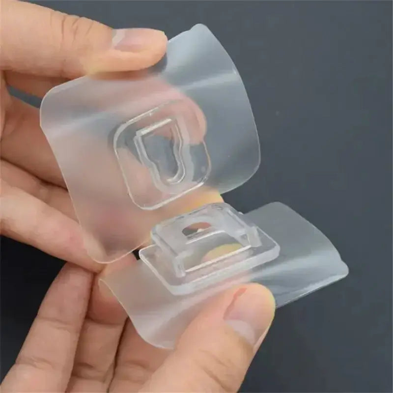 Double-Sided Adhesive Wall Hooks Hanger Strong Transparent Suction Cup Sucker Hooks Kitchen Bathroom Storage Plug Socket Holders from PriceLows™