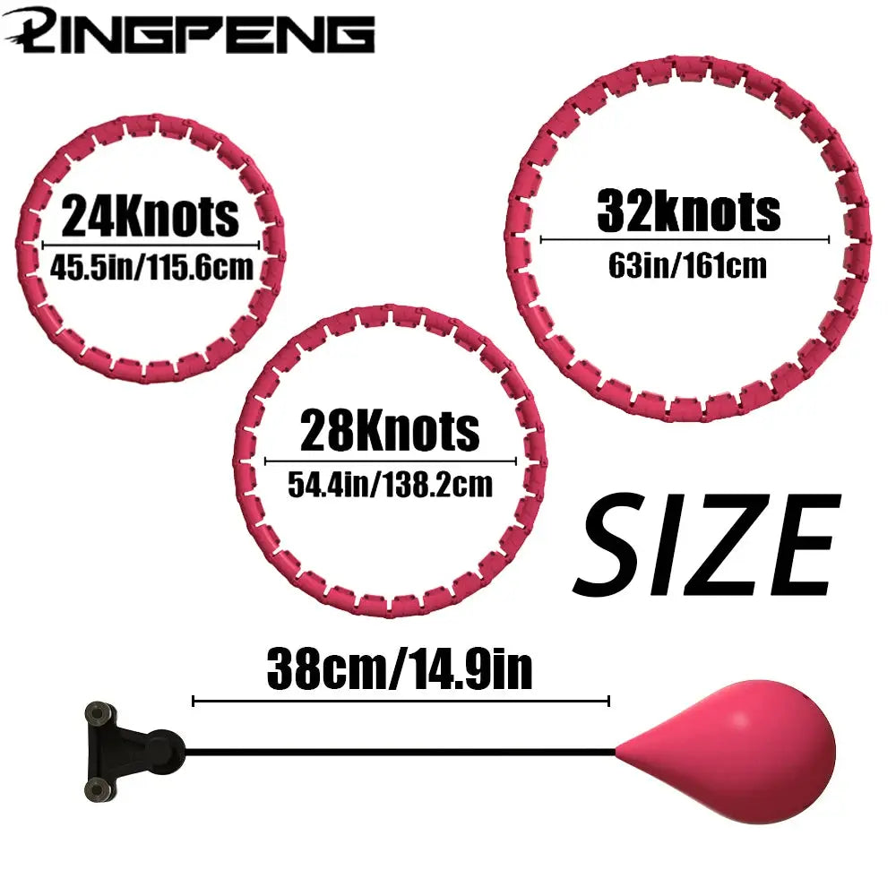 Weighted Adjustable Hula Hoop | Shock Absorbing Massage | Infinite Knot Link