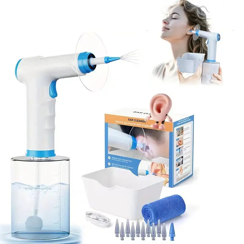 Electric Ear Cleaner with 4 Pressure Mode Electric Ear Cleaning Kit with 500ml Capacity Water TankWater Powerd Earwax Removal from PriceLows™