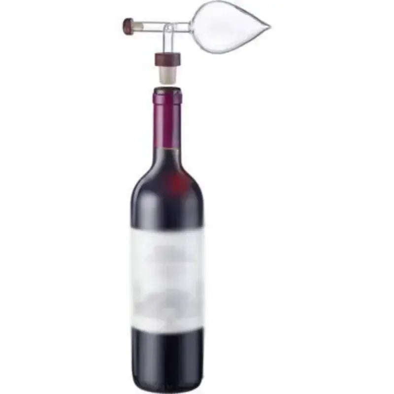 Portable Round/Peach Shaped Red Wine Aerators Transparent Red Wine Bottle Pourer and Quick Decanter Spout Glass Sobering Device from PriceLows™