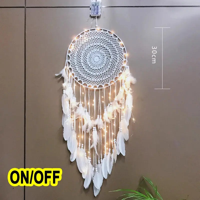 big dream catcher hanging/light decoration nordic decoration home girls room/nursery/kids decor dreamcatcher children room new 5 from PriceLows™