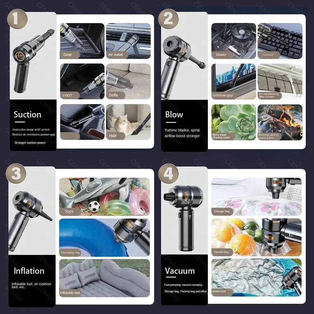 Car Vacuum Cleaner | Wireless Handheld | Battery Powered | Compact Size